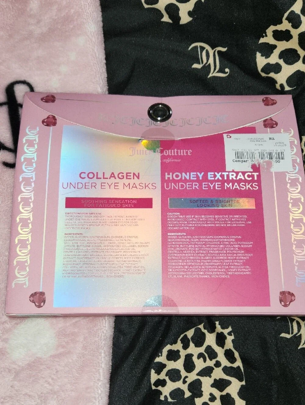 Juicy Couture Pink Collagen & Honey Extract Under Eye Masks - 12 Pack